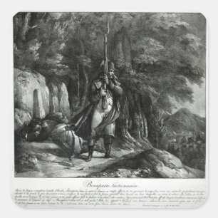 Sticker Carré Napoléon en service de sentinelle