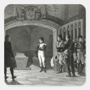 Sticker Carré Napoléon Méditer avant la tombe