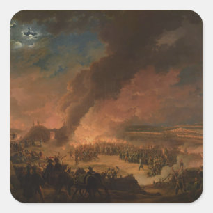 Sticker Carré Napoléon visite les bivouacs