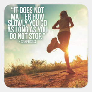 Sticker Carré N'ARRÊTE PAS. Exécution de l'entraînement de marat