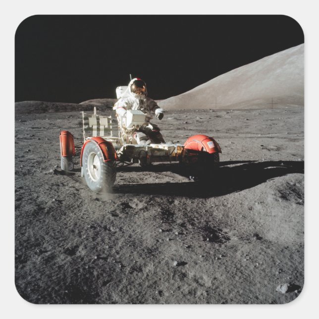 Sticker Carré NASA Apollo 17 Lunar Roving Vehicle, 1972 (Devant)