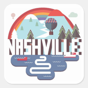 Sticker Carré Nashville En Design