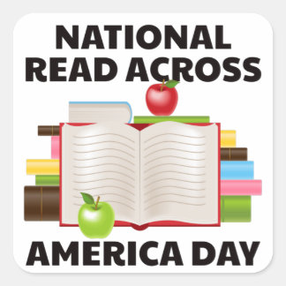 Sticker Carré National Read Across America Day