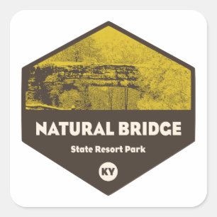 Sticker Carré Natural Bridge State Resort Park Kentucky