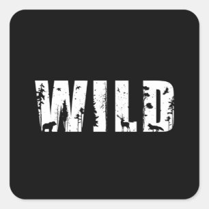 Sticker Carré Nature Extérieure Camping Randonnées Montagnes Drô