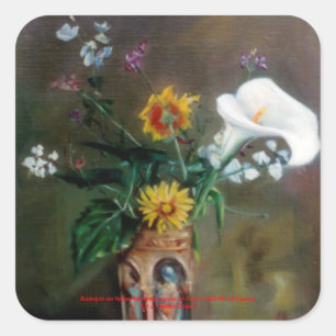 Sticker Carré Nature morte de fleurs/Still life of flowers