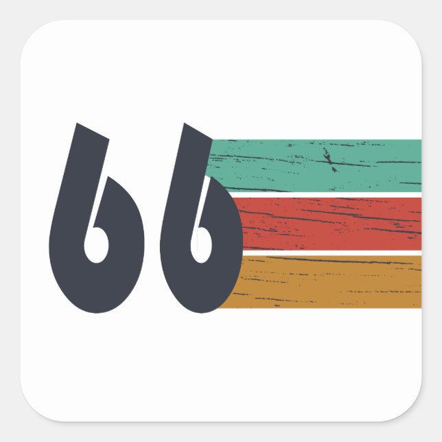 Sticker Carré Né en 1966 édition 60e anniversaire (Devant)
