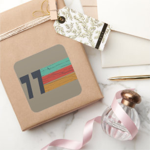 Sticker Carré Né en 1977 cadeau d'anniversaire vintage