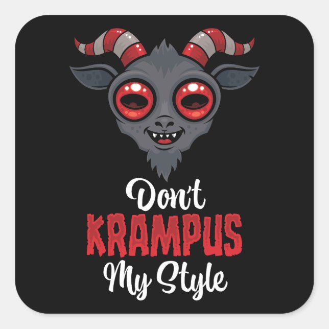 Sticker Carré Ne Krampuse Pas Mon Style (Devant)