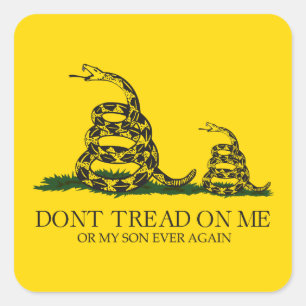 Sticker Carré Ne Marche Pas Sur Moi Ou Mon Fils Gadsden Flag Mem