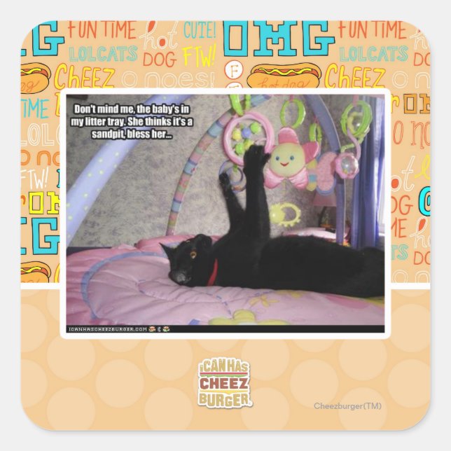 Sticker Carré Ne me dérange pas (Devant)