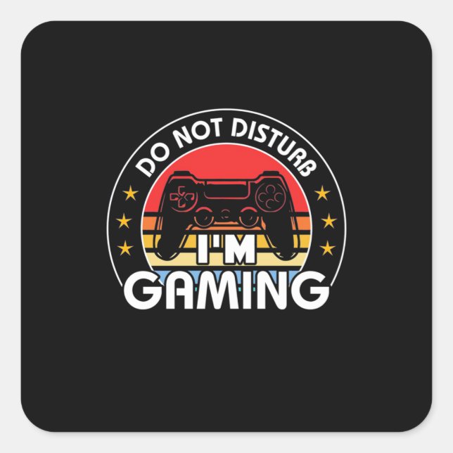 Sticker Carré Ne pas déranger Je Joue (Devant)
