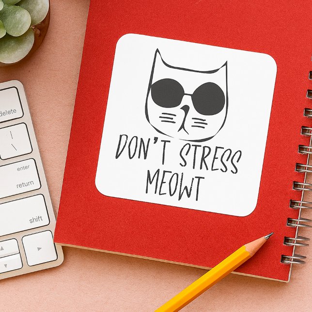 Sticker Carré Ne pas stresser le débit (Créateur téléchargé)
