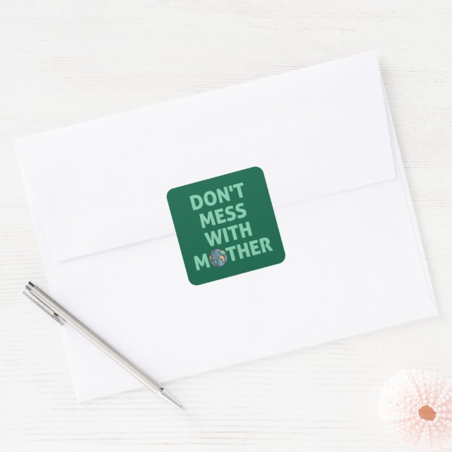 Sticker Carré Ne touchez pas à la mère ! (Enveloppe)
