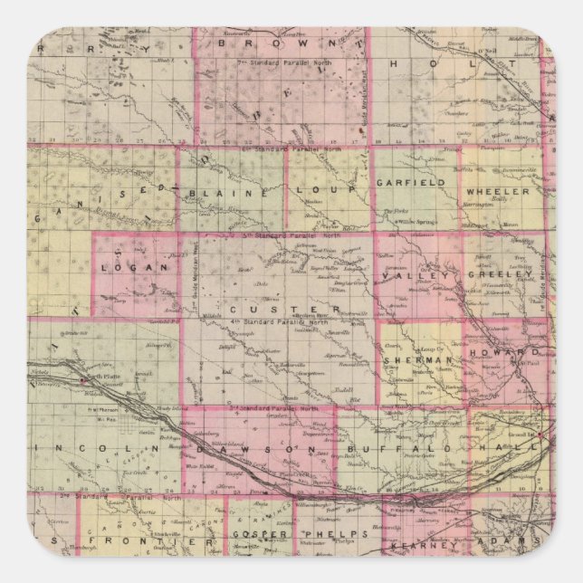 Sticker Carré Nebraska 3 (Devant)