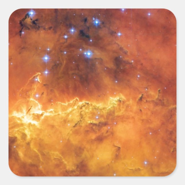 Sticker Carré Nébuleuse NGC 2467 - Photo du télescope spatial Hu (Devant)