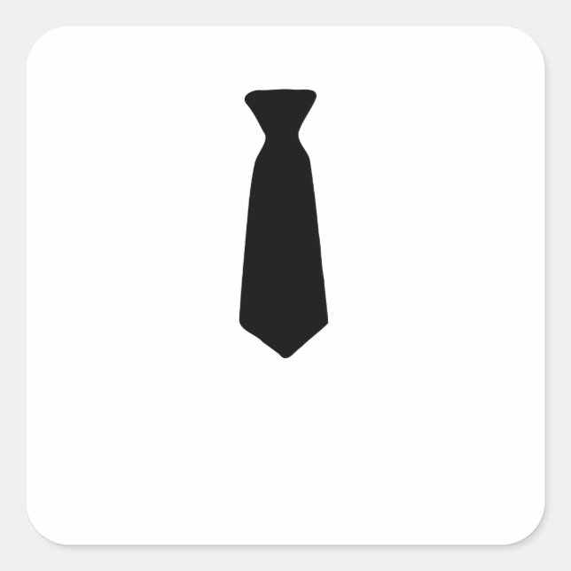 Sticker Carré Necktie noire (Devant)
