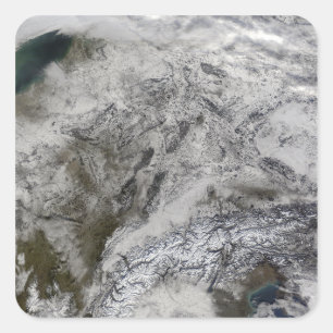 Sticker Carré Neige en Europe