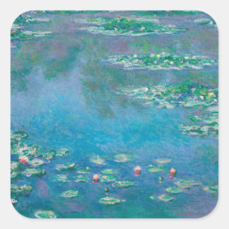 Sticker Carré Nénuphars de Claude Monet Fine Art Painting