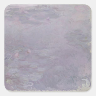 Sticker Carré Nénuphars de couleur claire de Claude Monet  
