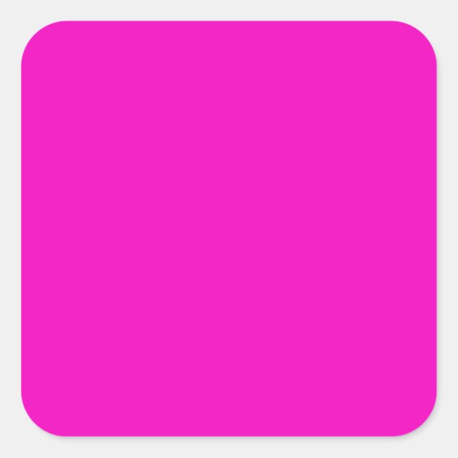 Sticker Carré Neon Hot rose clair brillant mode couleur tendance (Devant)