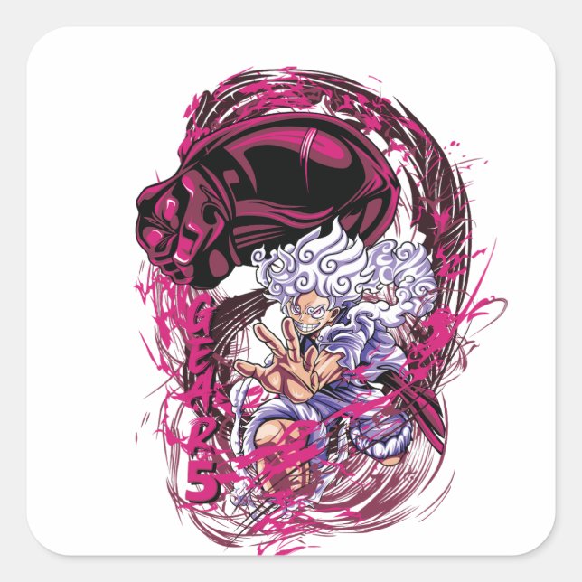 Sticker Carré Neon One Piece (Devant)