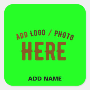 STICKER CARRÉ NEON VERT MODERNE ET ÉLÉGANT MARQUE VÉRIFIÉE