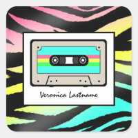 Neon Zebra Impression & Bande de cassette Personna