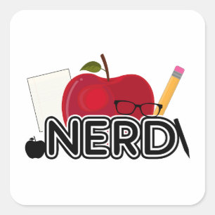 Sticker Carré Nerd - Logo