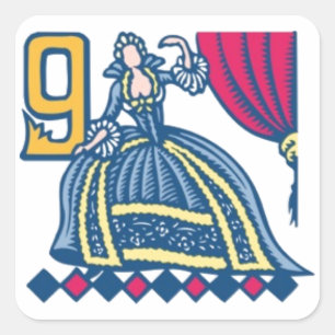 Sticker Carré Neuf Dames