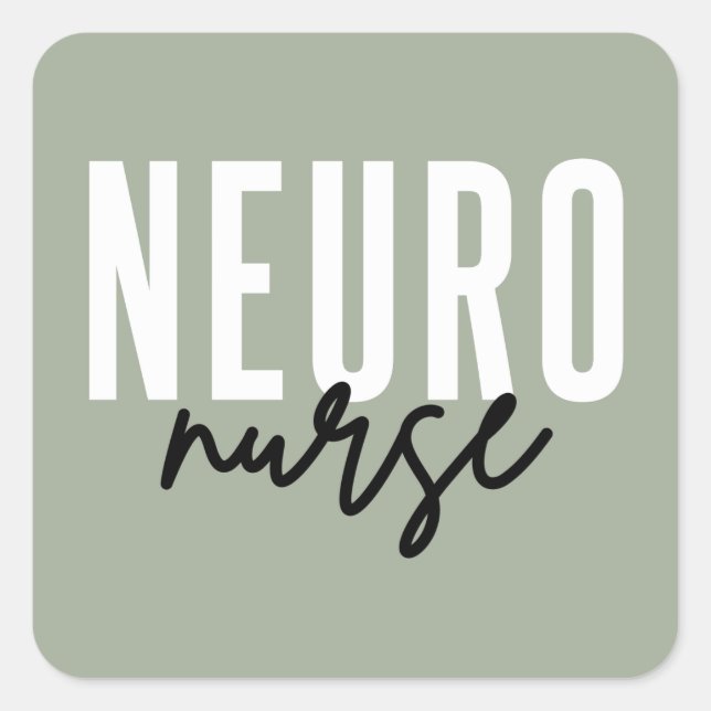 Sticker Carré Neuro Nurse Neuroscience infirmières cadeaux d'app (Devant)