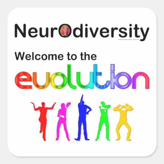 Sticker Carré Neurodiversity Welcome (Devant)