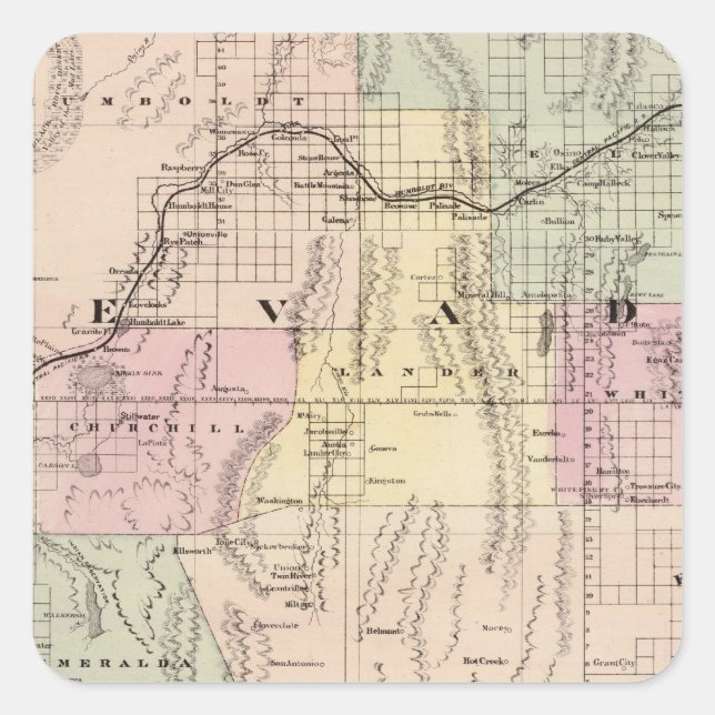 Sticker Carré Nevada 5 (Devant)