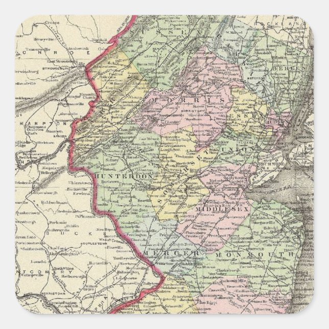 Sticker Carré New Jersey 8 (Devant)