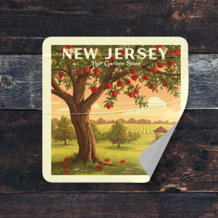 Sticker Carré New Jersey vintage