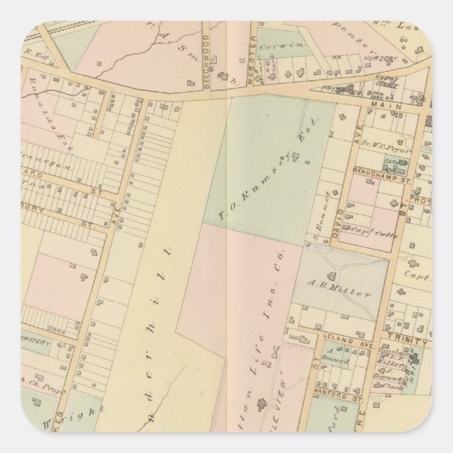 Sticker Carré New Rochelle, New York (Devant)