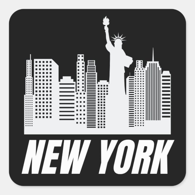 Sticker Carré New York (Devant)