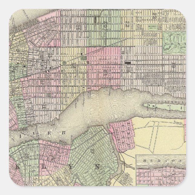 Sticker Carré New York, Brooklyn 2 (Devant)