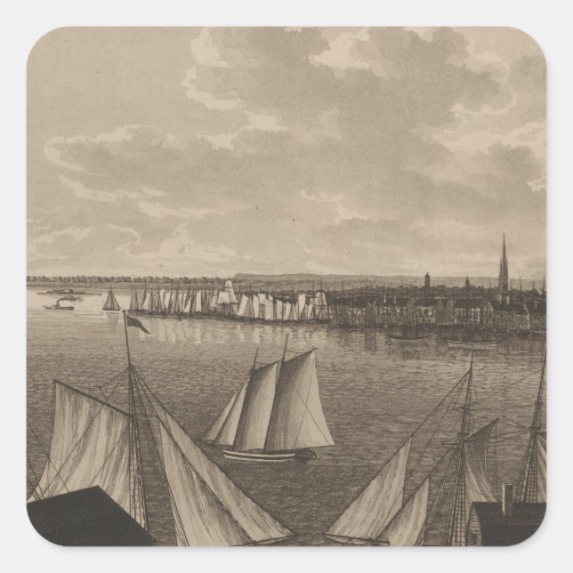 Sticker Carré New York, New York (Devant)