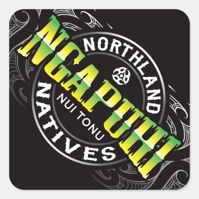 Sticker Carré Ngapuhi Lifer Chrome (Devant)