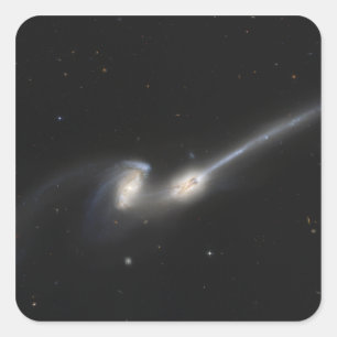 Sticker Carré NGC 4676, également connu sous le nom de Mice Gala