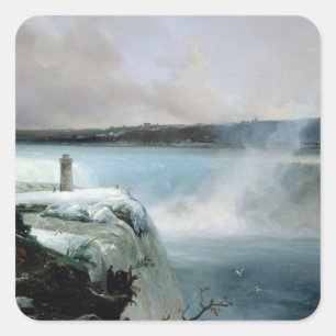 Sticker Carré Niagara Falls, c.1837-40 (huile sur toile)