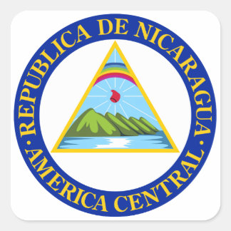 Sticker Carré NICARAGUA - drapeau/emblème/blason/symbole