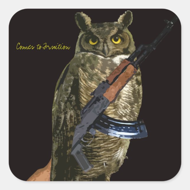 Sticker Carré Night Owl (Devant)