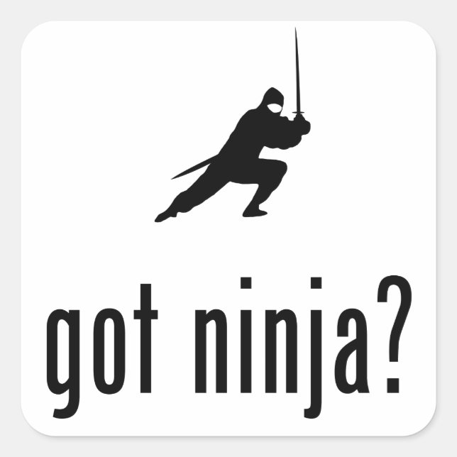 Sticker Carré Ninja (Devant)