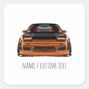 Sticker Carré Nissan Silvia S-Chassis 240sx abaissée spécificati