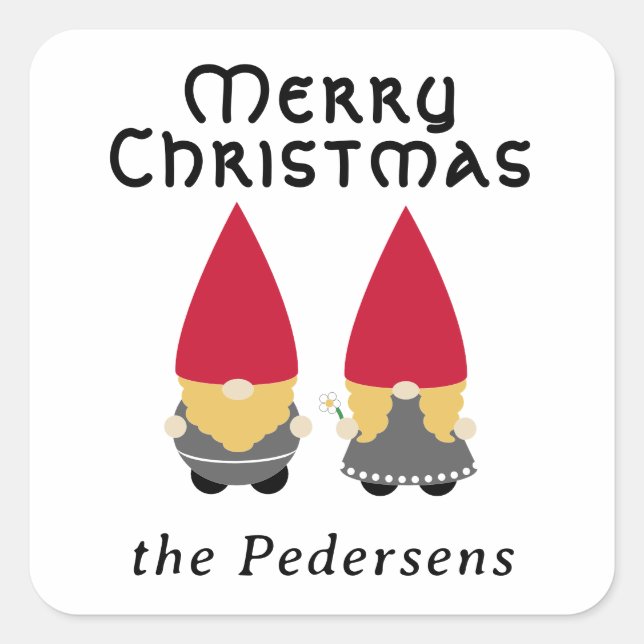 Sticker Carré Nisse Folk - Personnalisé (Devant)