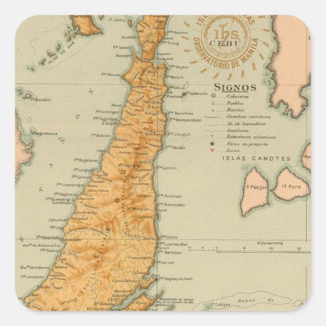 Sticker Carré No 22 Cebu (Devant)