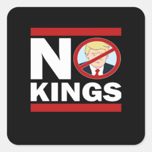 Sticker Carré No Kings Anti Classic Minimal Clean