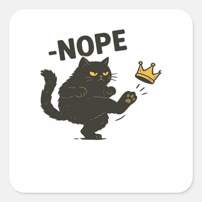 Sticker Carré No Kings In America Essential Cool Unique (Devant)